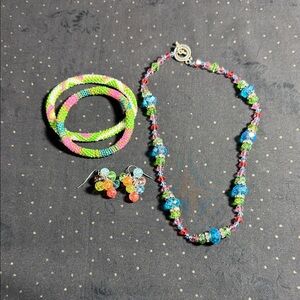 Colorful Beaded Jewelry Set